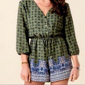 Alya Green Romper